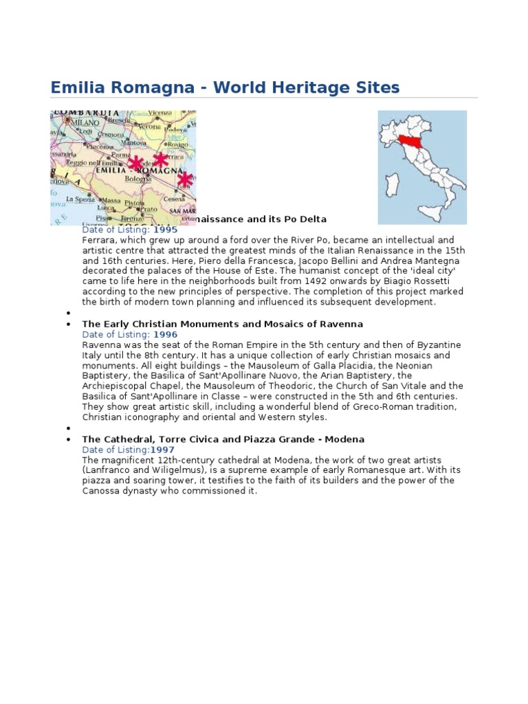 Emilia Romagna WHS English | PDF