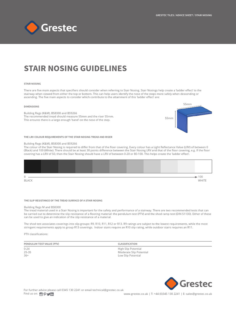 Stair Nosing Guidelines | PDF