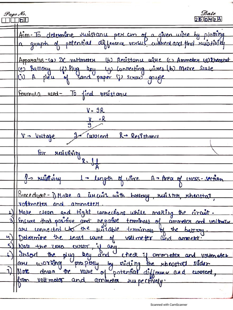 Physics Practical Pdf