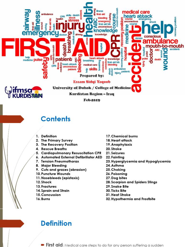 Essential First Aid and CPR Guide | PDF | Cardiopulmonary Resuscitation ...
