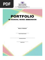 Immersion Portfolio Activities