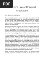 Newtons Law of Universal Gravitation Handout - 2023