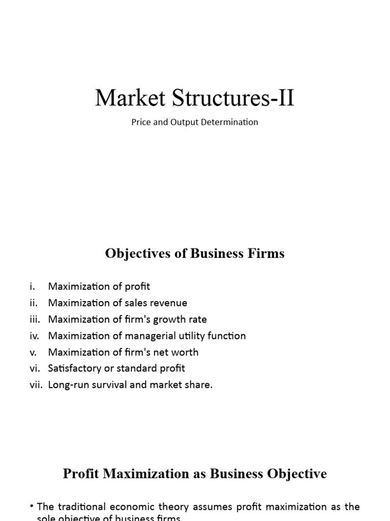 Market Structures II | PDF | Long Run And Short Run | Economic Equilibrium