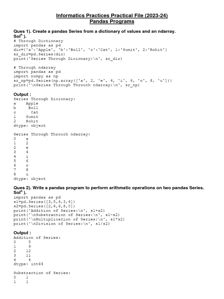 IP (12) Proj File Pandas&Matplotlib | PDF