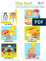 Kindergarten Healthy Eyes Worksheet