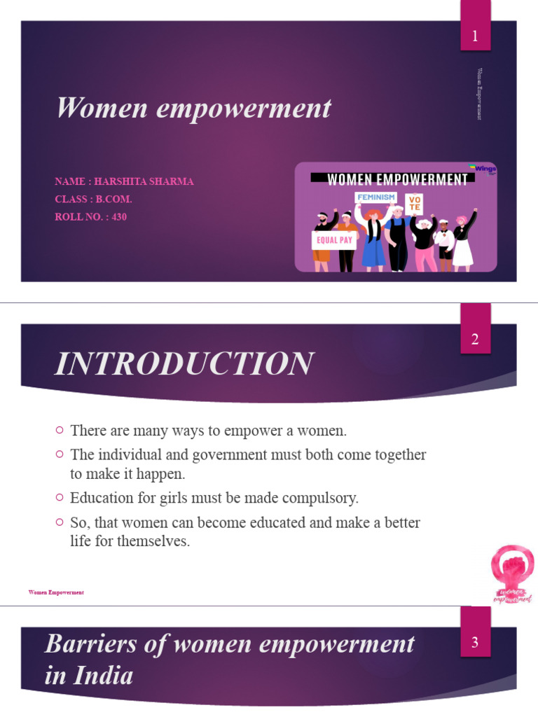 Women Empowerment Pdf Empowerment Ideologies