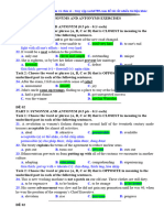 Synonyms and Antonyms Practice 01 Key