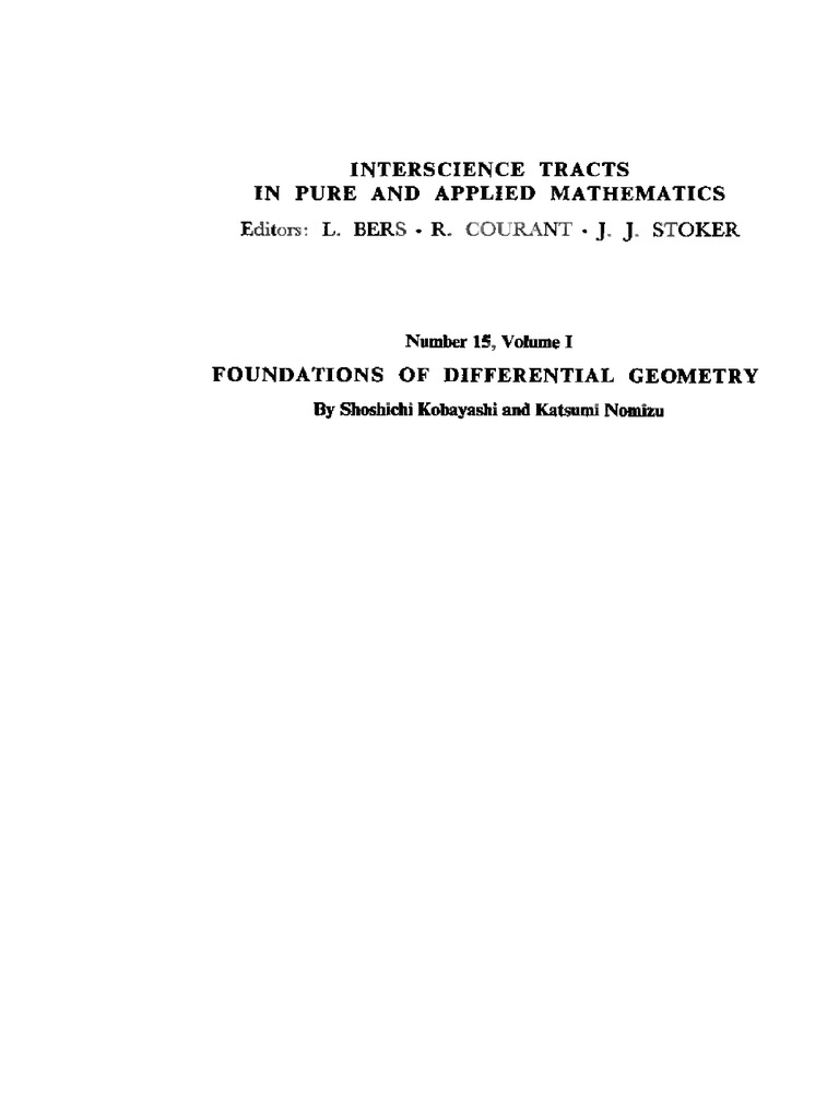 Foundation of Differential geometryIKobayashi+Nomuzu PDF