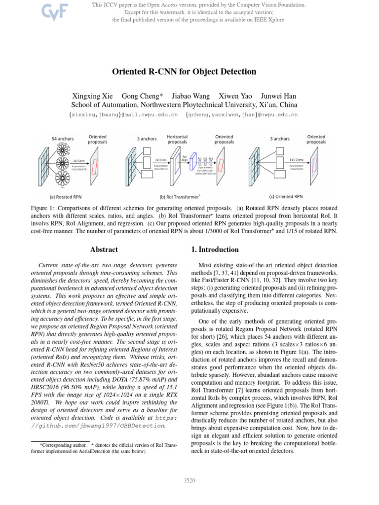 Oriented R-CNN: Efficient Object Detection | PDF