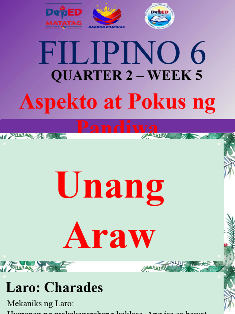 Day 1 Week 5 Q2 Filipino 6 | PDF