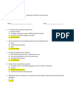 Respiratory Protection Test Answer Key