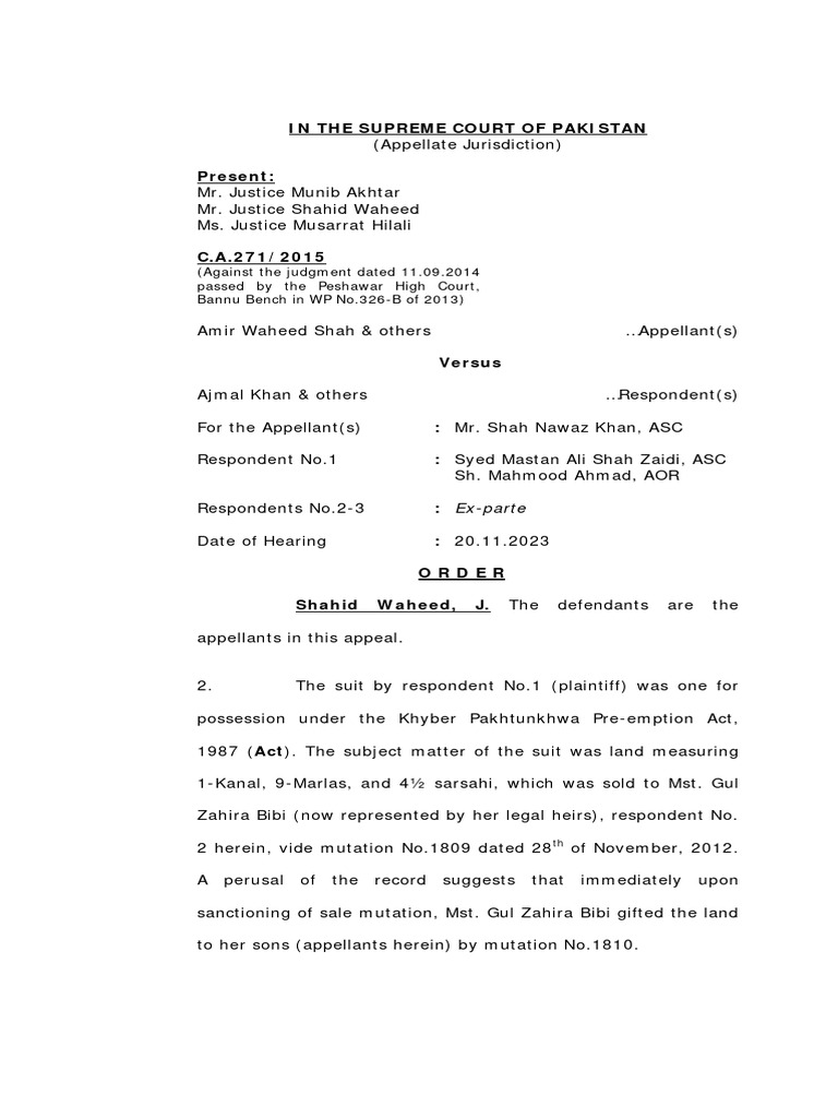 Supreme Court Ruling on Land Pre-emption | PDF | Lawsuit | Judgment (Law)