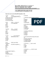 ENGLISH MID SEMESTER ASSESSMENT 5th Grade