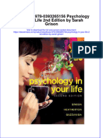 Etextbook 978 0393265156 Psychology in Your Life 2nd Edition by Sarah Grison