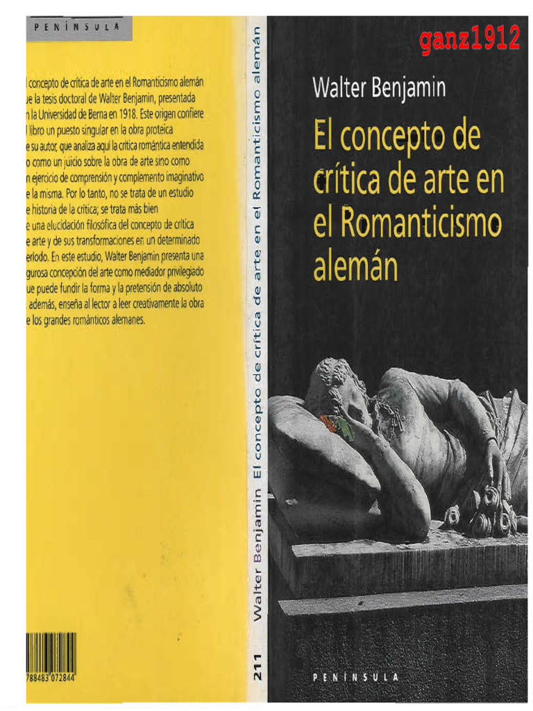 El Concepto de Crítica de Arte en El Romanticismo Alemán - Walter ...