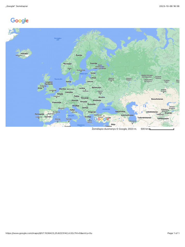 Map of europe pdf