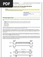 VGA Video Signal Format