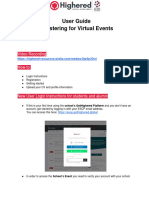 User Guide Registering For Virtual Events: Video Recording