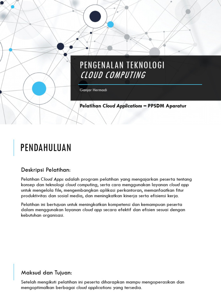 Pengenalan Teknologi Cloud - Ganjar | PDF