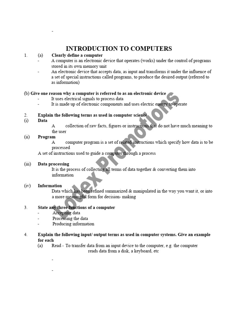 Introduction to Computer Fundamentals | PDF | Computer Data Storage ...