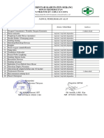 Jadwal Standar Bukti Peralatan