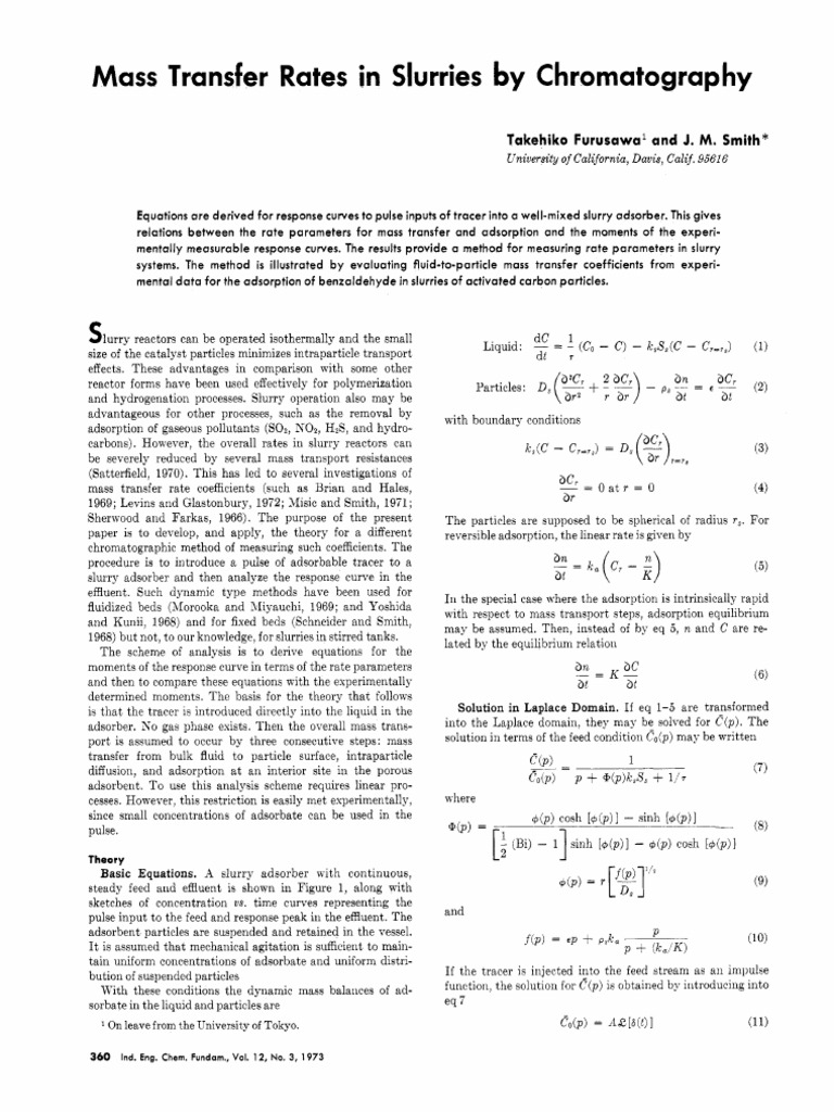 Industrial & Engineering Chemistry Fundamentals Volume 12 issue 3 1973