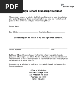Final High School Transcript