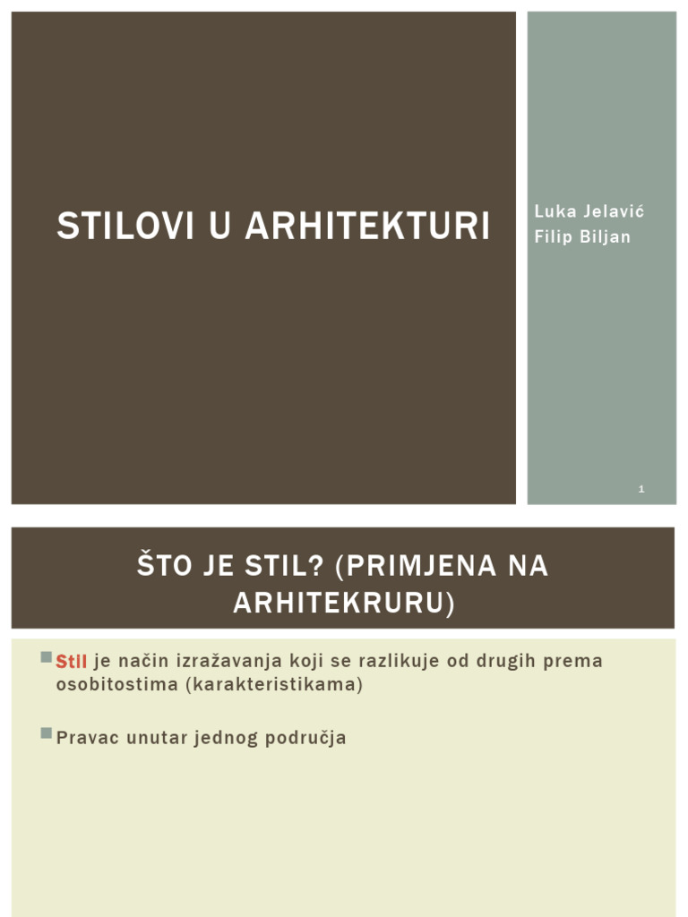 Stilovi U Arhitekturi | PDF