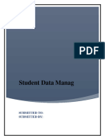 Student Data Management System