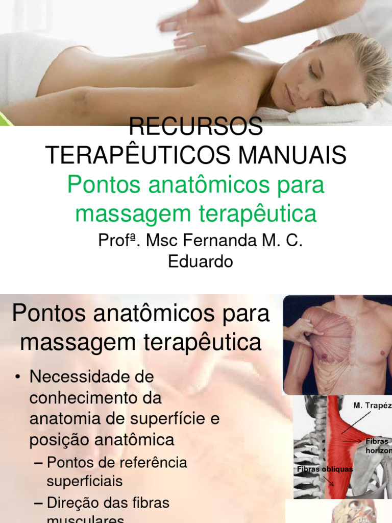 Pontos Anatômicos para Massagem Terapêutica | PDF | Anatomia | Coluna ...