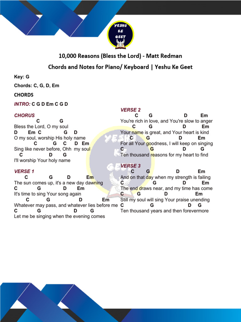 10 000 REASONS GUITAR FINGERSTYLE TAB PDF visual data 2