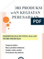 P.E. Mikro Pertemuan 8 (Teori Produksi Dan Kegiatan Perusahaan)