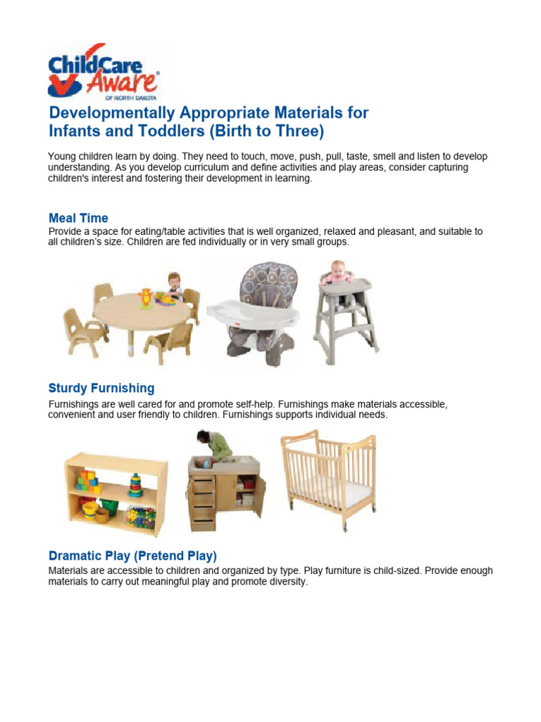 DAP Materials For Infant Toddler 0 3 | PDF