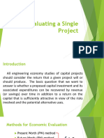 Chapter 4 Evaluating A Single Project Part 1