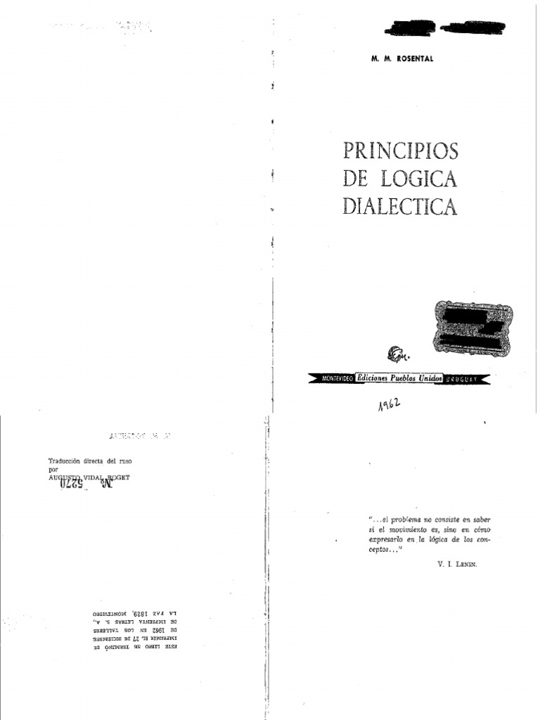 Princpios De La Lógica Dialéctica Comprimido Pdf