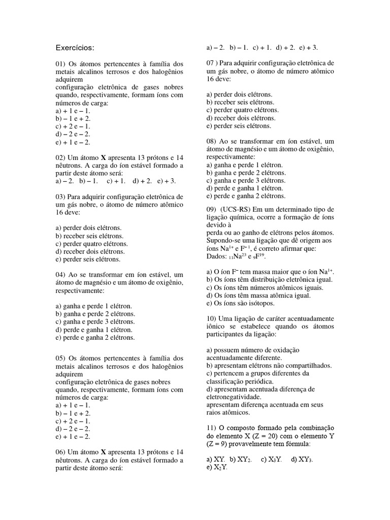Exercícios De Ligação 2 Pdf