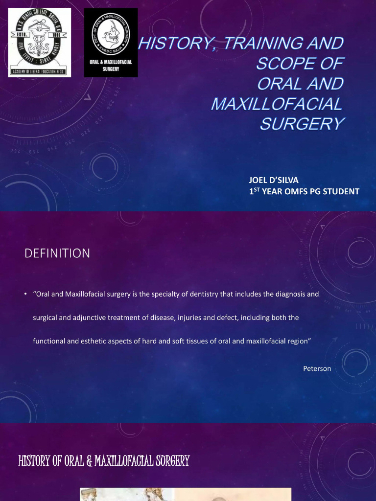 Oral and maxillofacial surgery ppt pdf