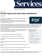 Pump Repair and Restoration Guidelines