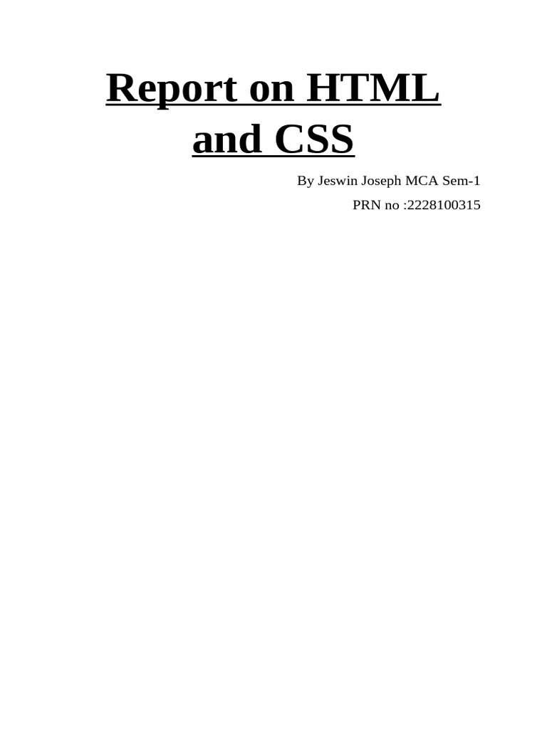 Jeswin Training Report MOOC | PDF