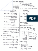 Trigonometric Ratios and Identities Formulae