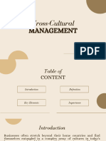 Cross-Cultural Management