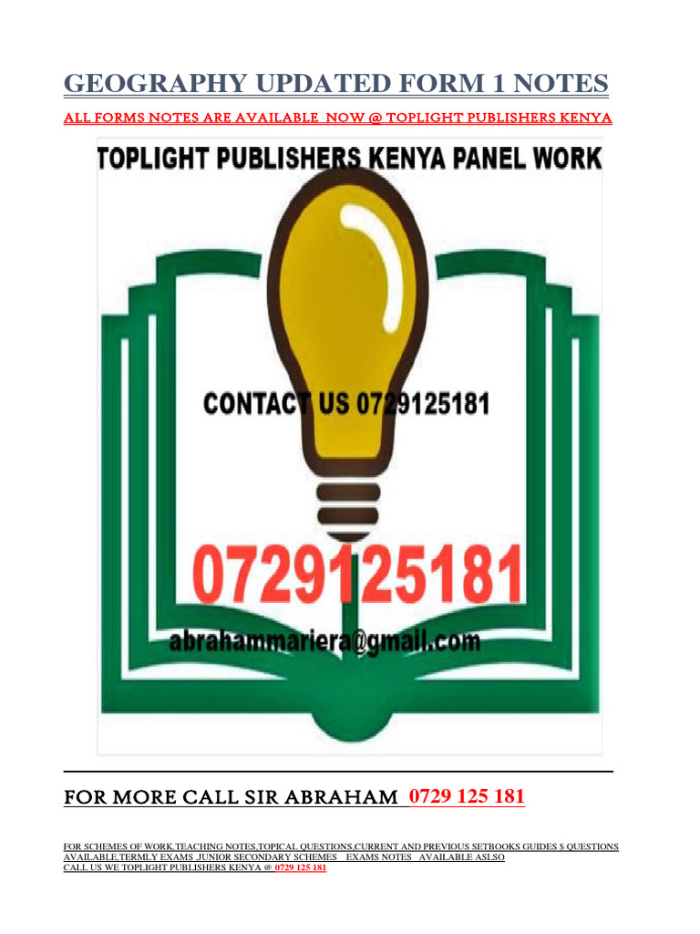 FORM ONE GEOGRAPHY NOTES ALL TOPICS visual data 7