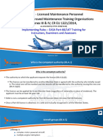 Implementing Rules - EASA Part-66-147 Training