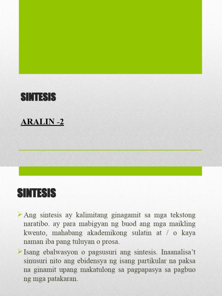 Sintesis | PDF