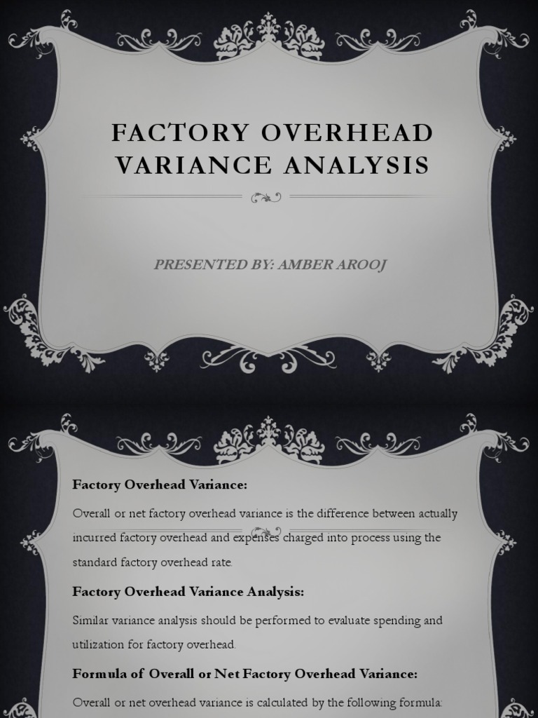 Factory Overhead Variance Analysis | PDF | Debt | Variance