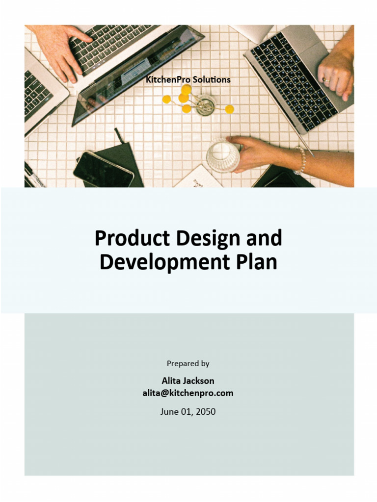 Product Design and Development Plan Template PDF
