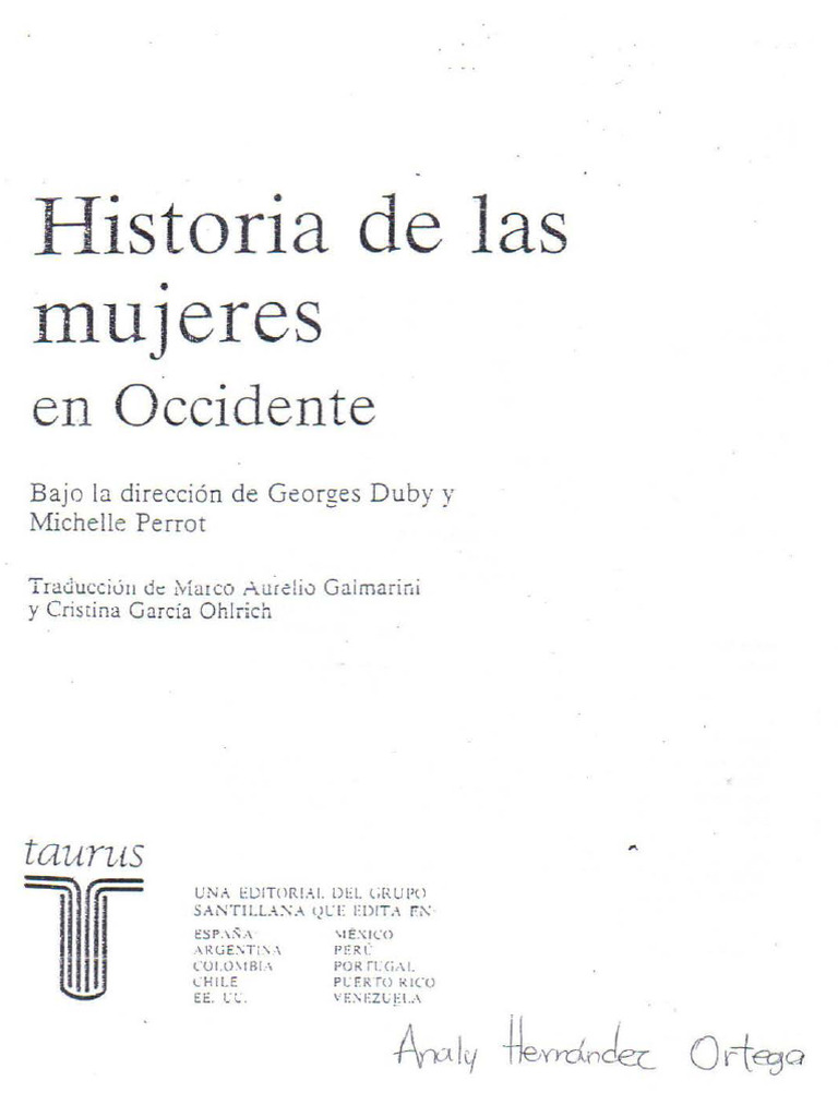 Duby & Perrot - Historia de Las Mujeres en Occidente - Introducción | PDF