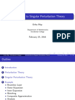 Introduction To Singular Perturbation Theory: Erika May