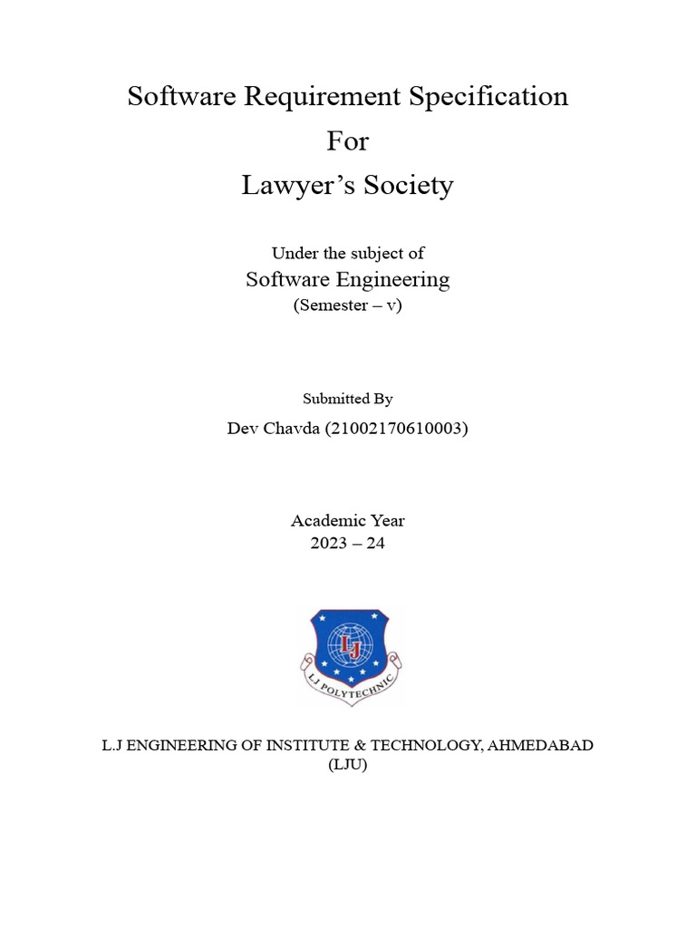 Lawyer's Society Software Specification | PDF | Security | Computer ...