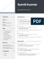 Black White Minimalist CV Resume